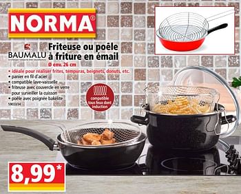 Promotions Friteuse ou poêle à friture en émail - Baumalu - Valide de 16/01/2019 à 22/01/2019 chez Norma
