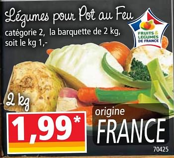 Promotions Légumes pour pot au feu - Produit Maison - Norma - Valide de 16/01/2019 à 22/01/2019 chez Norma