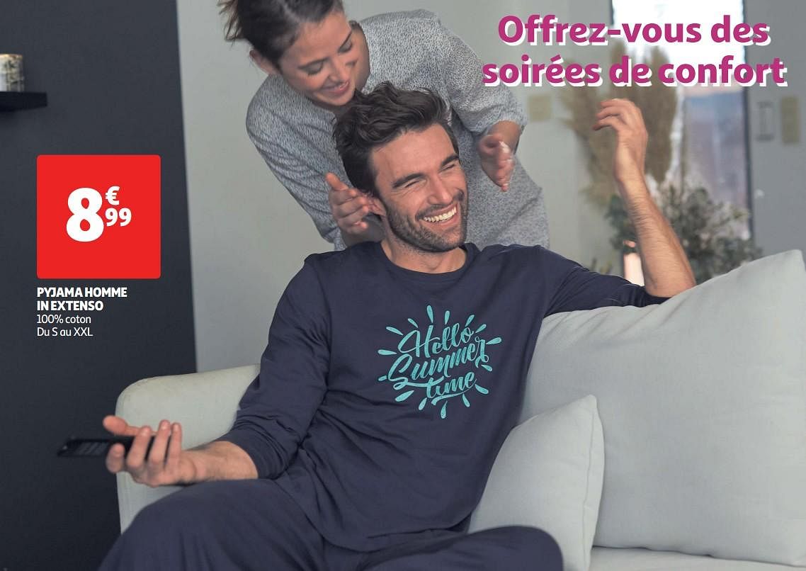 Pyjama homme discount in extenso auchan