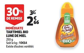 Promoties Tartimiel bio lune de miel - Lune de miel - Geldig van 16/01/2019 tot 22/01/2019 bij Auchan