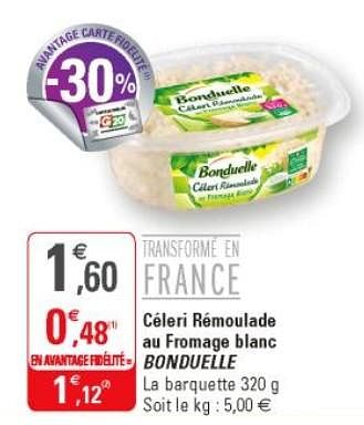 Promotions Céleri rémoulade au fromage blanc bonduelle - Bonduelle - Valide de 16/01/2019 à 27/01/2019 chez G20