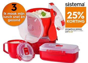 Promoties Microgolfoven rijstkoker - Sistema - Geldig van 23/01/2019 tot 05/02/2019 bij Blokker