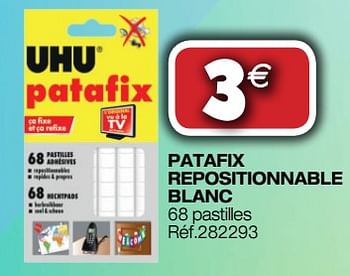Promotions Patafix repositionnable blanc - UHU - Valide de 09/01/2019 à 27/01/2019 chez Bricolex