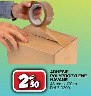 Promotions Adhésif polypropylene havane - Produit Maison - Bricolex - Valide de 09/01/2019 à 27/01/2019 chez Bricolex