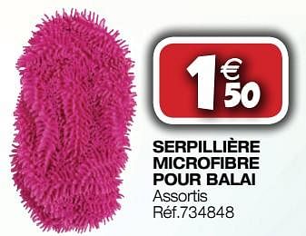 Promotions Serpillière microfibre pour balai - Produit Maison - Bricolex - Valide de 09/01/2019 à 27/01/2019 chez Bricolex