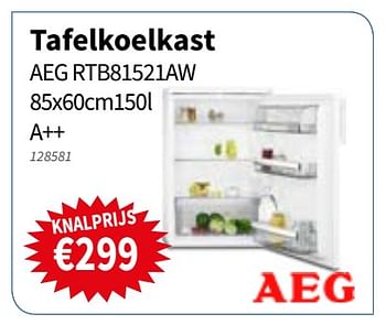 Promoties Aeg tafelkoelkast aeg rtb81521aw - AEG - Geldig van 17/01/2019 tot 30/01/2019 bij Cevo Market