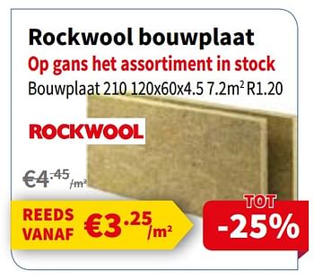 Promoties Rockwool bouwplaat - Rockwool - Geldig van 17/01/2019 tot 30/01/2019 bij Cevo Market