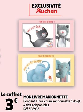 Promotions Mon livre marionnette - Produit Maison - Auchan Ronq - Valide de 16/01/2019 à 22/01/2019 chez Auchan Ronq
