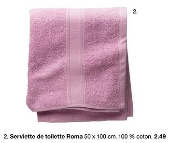 Promotions Serviette de toilette roma - Produit maison - Zeeman  - Valide de 19/01/2019 à 25/01/2019 chez Zeeman