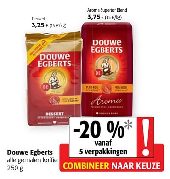 Promoties Douwe egberts alle gemalen koffie - Douwe Egberts - Geldig van 16/01/2019 tot 29/01/2019 bij Colruyt