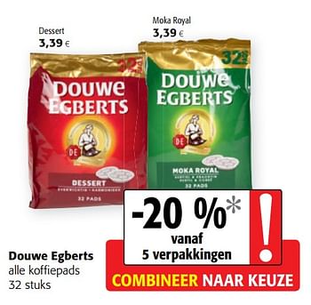 Promoties Douwe egberts alle koffiepads - Douwe Egberts - Geldig van 16/01/2019 tot 29/01/2019 bij Colruyt