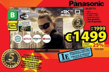 Promoties Panasonic oled tv - Panasonic - Geldig van 23/01/2019 tot 06/02/2019 bij ElectroStock