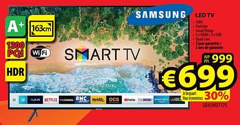 Promoties Samsung led tv - Samsung - Geldig van 23/01/2019 tot 06/02/2019 bij ElectroStock