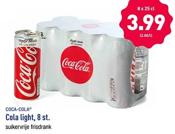 Promoties Cola light - Coca Cola - Geldig van 21/01/2019 tot 26/01/2019 bij Aldi