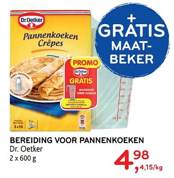 Promoties Bereiding voor pannenkoeken dr. oetker - Dr. Oetker - Geldig van 30/01/2019 tot 12/02/2019 bij Alvo