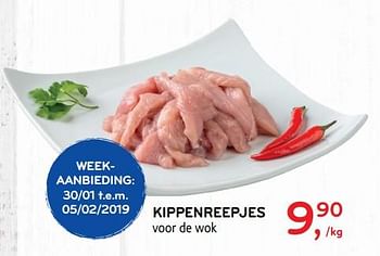 Promoties Kippenreepjes voor de wok - Huismerk - Alvo - Geldig van 30/01/2019 tot 12/02/2019 bij Alvo
