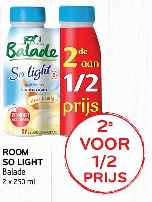 Promoties 2e voor 1-2 prijs room so light balade - Balade - Geldig van 30/01/2019 tot 12/02/2019 bij Alvo