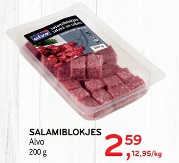 Promoties Salamiblokjes alvo - Huismerk - Alvo - Geldig van 30/01/2019 tot 12/02/2019 bij Alvo