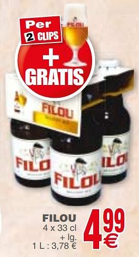 Promoties Filou - Brouwerij Van Honsebrouck - Geldig van 22/01/2019 tot 28/01/2019 bij Cora