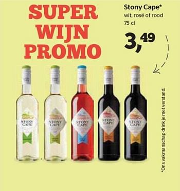 Promoties Stony cape wit, rosé of rood - Witte wijnen - Geldig van 17/01/2019 tot 29/01/2019 bij Spar Expres