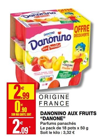Promotions Danonino aux fruits danone - Danone - Valide de 16/01/2019 à 27/01/2019 chez Coccinelle
