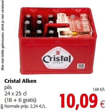 Promoties Cristal alken pils - Cristal - Geldig van 16/01/2019 tot 29/01/2019 bij Colruyt