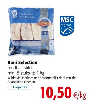 Promoties Boni selection roodbaarsfilet - Boni - Geldig van 16/01/2019 tot 29/01/2019 bij Colruyt