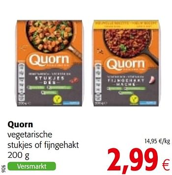 Promoties Quorn vegetarische stukjes of fijngehakt - Quorn - Geldig van 16/01/2019 tot 29/01/2019 bij Colruyt