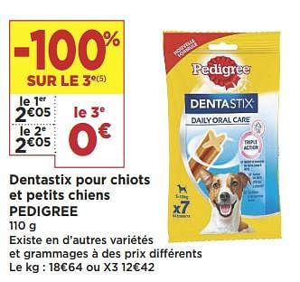 Promotions Dentastix pour chiots et petits chiens pedigree - Pedigree - Valide de 22/01/2019 à 03/02/2019 chez Super Casino