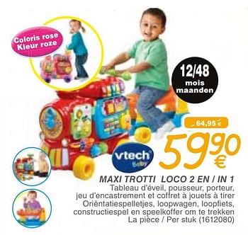 Promoties Maxi trotti loco 2 en - in 1 - Vtech - Geldig van 22/01/2019 tot 04/02/2019 bij Cora