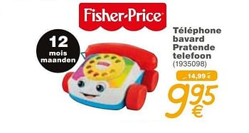 Promoties Téléphone bavard pratende telefoon - Fisher-Price - Geldig van 22/01/2019 tot 04/02/2019 bij Cora