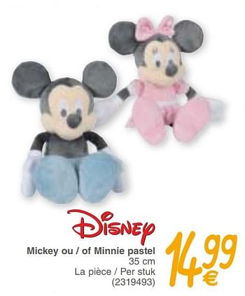 Promoties Mickey ou - of minnie pastel - Disney - Geldig van 22/01/2019 tot 04/02/2019 bij Cora