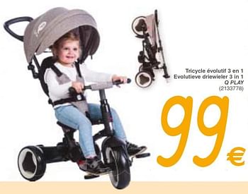 Promotion Cora Tricycle Evolutif 3 En 1 Evolutieve Driewieler 3 In 1 Q Play P Q Play Scooters Et Velos Valide Jusqua 4 Promobutler