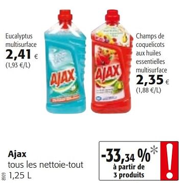 Promotions Ajax tous les nettoie-tout - Ajax - Valide de 16/01/2019 à 29/01/2019 chez Colruyt