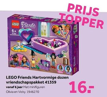 Promoties Lego friends hartvormige dozen vriendschapspakket 41359 - Lego - Geldig van 21/01/2019 tot 10/02/2019 bij Intertoys
