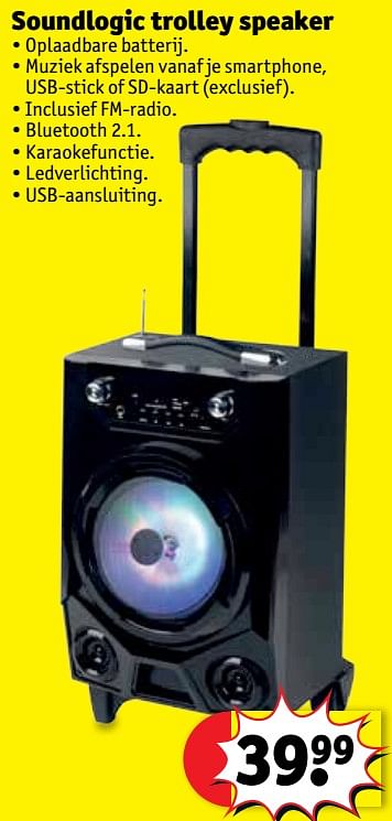 Soundlogic sales trolley speaker