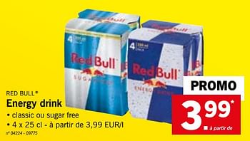 promotion Lidl: Energy drink - Red Bull (Boissons ...