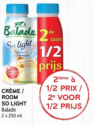 Promotions Crème - Balade - Valide de 30/01/2019 à 12/02/2019 chez Alvo