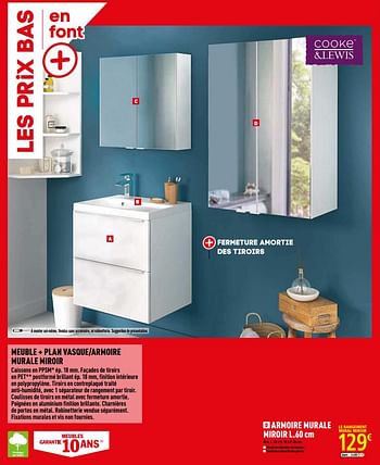 Promotion Brico Depot Armoire Murale Miroir Cooke Lewis Cuisine Salle De Bain Valide Jusqua 4 Promobutler