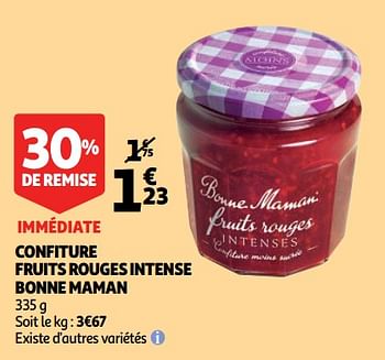 Promotions Confiture fruits rouges intense bonne maman - Bonne Maman - Valide de 23/01/2019 à 29/01/2019 chez Auchan Ronq