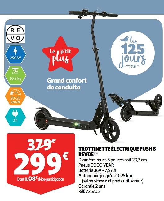 Revoe Trottinette lectrique push 8 revoe En promotion chez