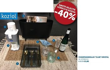 Promoties Champagneglas club kristal - koziol - Geldig van 29/01/2019 tot 04/03/2019 bij Zelfbouwmarkt