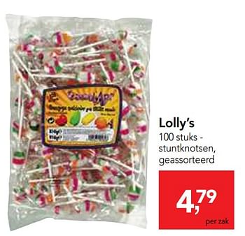 Promoties Lolly`s stuntknotsen, geassorteerd - Huismerk - Makro - Geldig van 30/01/2019 tot 12/02/2019 bij Makro