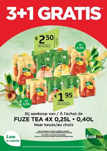 Promoties Fuze tea - FuzeTea - Geldig van 18/01/2019 tot 31/01/2019 bij BelBev