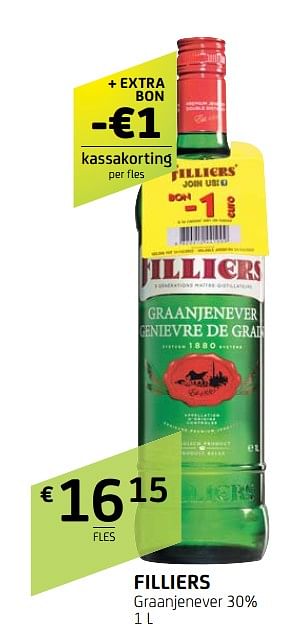 Promoties Graanjenever - Filliers - Geldig van 18/01/2019 tot 31/01/2019 bij BelBev