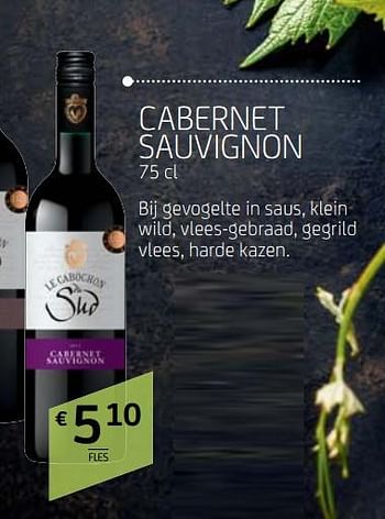 Promoties Cabernet sauvignon - Rode wijnen - Geldig van 18/01/2019 tot 31/01/2019 bij BelBev