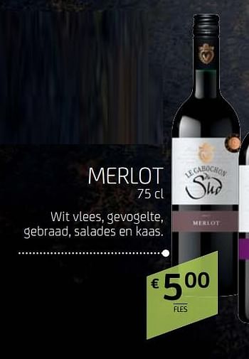 Promoties Merlot - Rode wijnen - Geldig van 18/01/2019 tot 31/01/2019 bij BelBev