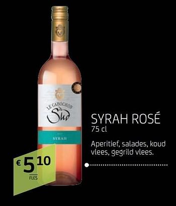 Promoties Syrah rosé - Rosé wijnen - Geldig van 18/01/2019 tot 31/01/2019 bij BelBev