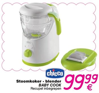 Promoties Stoomkoker - blender baby cook - Chicco - Geldig van 01/01/2019 tot 31/12/2019 bij Cora