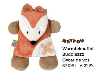 Promoties Warmteknuffel buddiezzz oscar de vos - Nattou - Geldig van 01/01/2019 tot 31/12/2019 bij Dreambaby